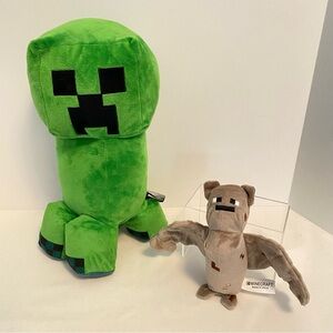 Minecraft Plush Creeper & Minecraft Plush Bat Stuffed Toys Set of 2